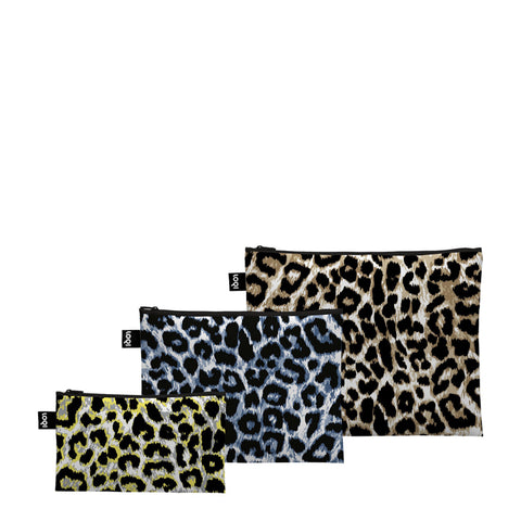 LOQI Zip Pockets - Leopard Dusk, Twilight and Sunrise gerecycled