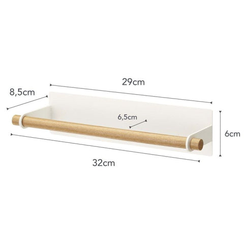 Yamazaki Tosca Keukenrolhouder magnetisch breed - Wit