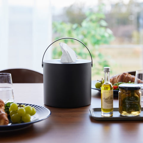 Yamazaki Tower Tissuebox rond met handvat