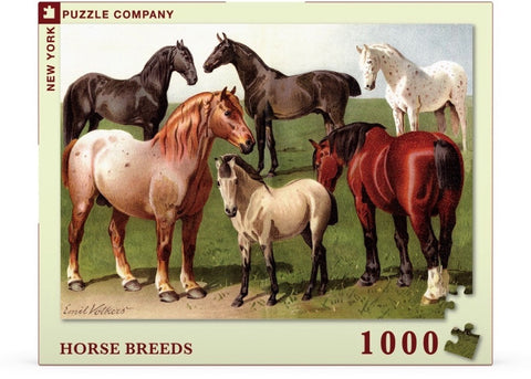 New York Puzzle Company Puzzel Horse Breeds - 1000 stukjes
