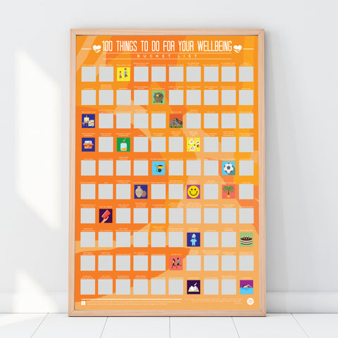 Gift Republic Krasposter - 100 Things To Do For Your Wellbeing