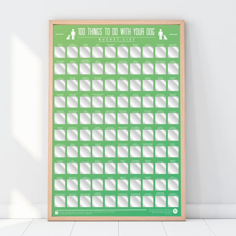 Gift Republic Krasposter - 100 Things To Do With Your Dog
