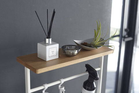 Yamazaki Tower Hangende paraplubak met houten top - Wit