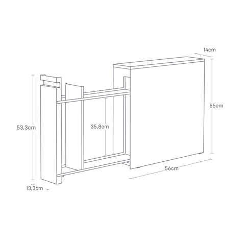 Yamazaki Tower Badkamerorganizer uitschuifbaar