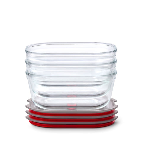 Black+Blum Glass Food Box set Large - Meal prep - set van 3