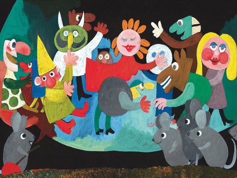 New York Puzzle Company Vloerpuzzel Mouse Carnival - 48 stukjes