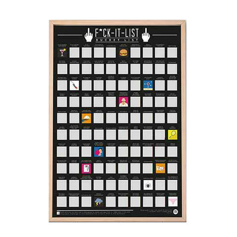 Gift Republic Krasposter - 100 F*ck-it-list