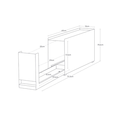 Yamazaki Tower Kruidenrek compact uitschuifbaar