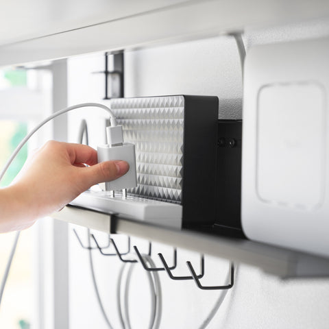 Yamazaki Smart Kabel- en routerorganizer voor onder bureau uitschuifbaar