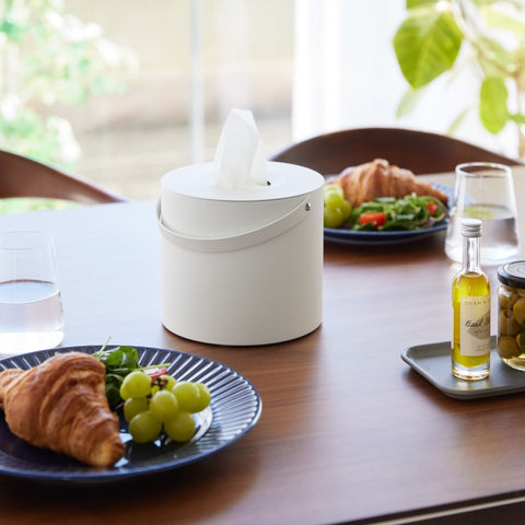 Yamazaki Tower Tissuebox rond met handvat