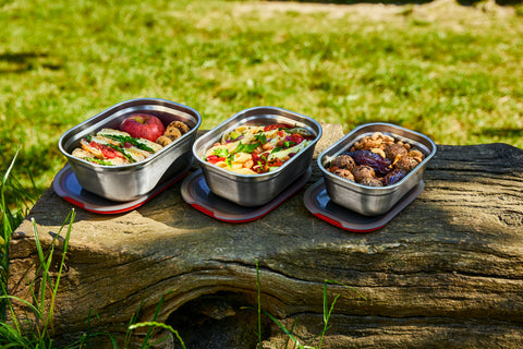 Black+Blum Steel Food Box set Mixed (S/M/L) - Meal prep - set van 3