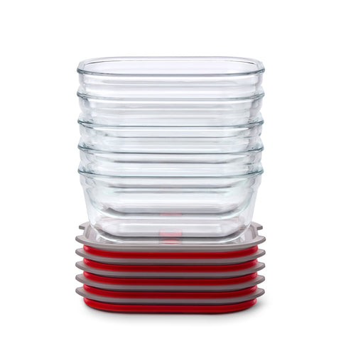 Black+Blum Glass Food Box set Small - Meal prep - set van 5
