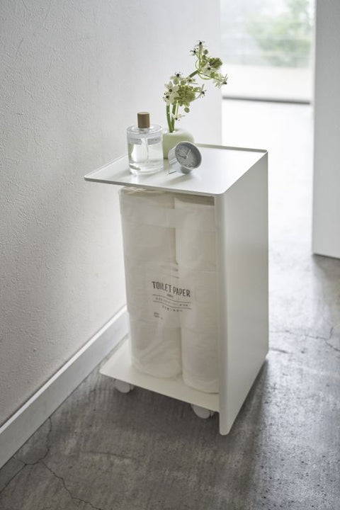 Yamazaki Tower Toiletrolhouder op wielen