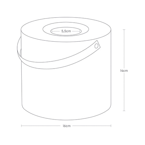 Yamazaki Tower Tissuebox rond met handvat