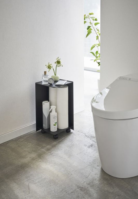 Yamazaki Tower Toiletrolhouder op wielen