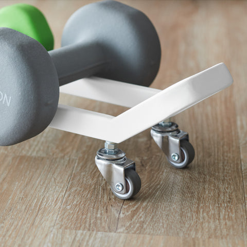 Yamazaki Tower Dumbbell rek op wielen - Wit