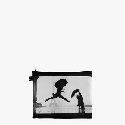 LOQI Zip Pockets - Eiffel Tower, Dog Jumping and California Kiss gerecycled