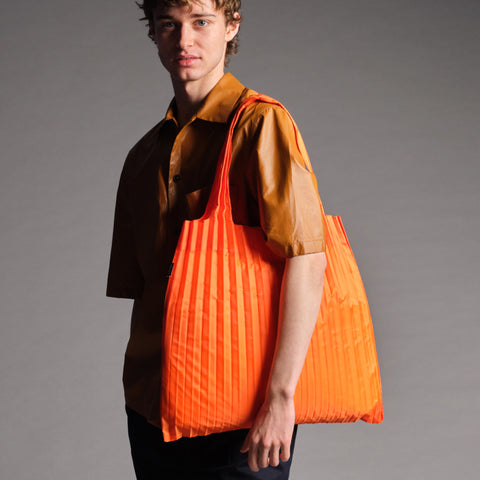 LOQI Bag Large - Pleated Orange