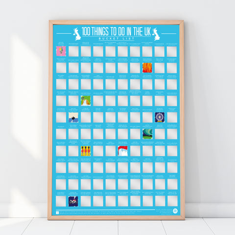 Gift Republic Krasposter - 100 Things To Do In The UK