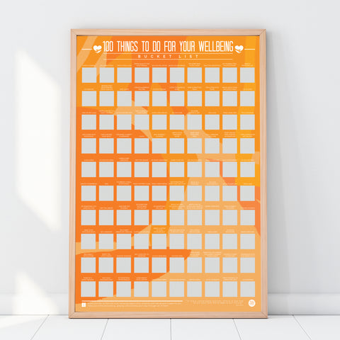Gift Republic Krasposter - 100 Things To Do For Your Wellbeing