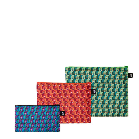 LOQI Zip Pockets - Carnival, Typhoon and Bullseye CiCLO