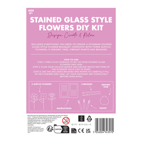 Gift Republic DIY kit - Stained Glass Acrylic Flowers