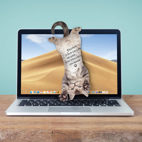 Mustard Notitieblok - Cat Hanging