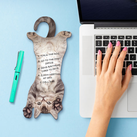 Mustard Notitieblok - Cat Hanging