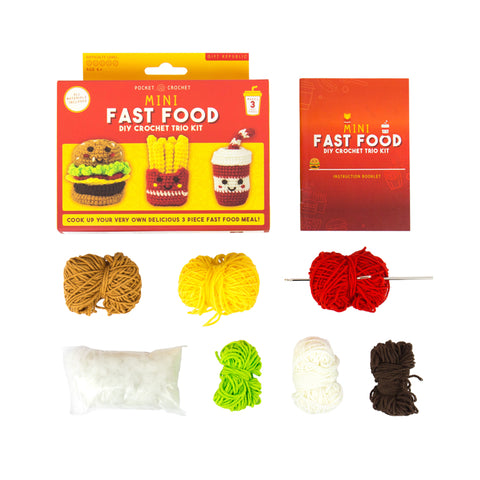 Gift Republic DIY kit - Pocket Crochet Crafts - Fast Food