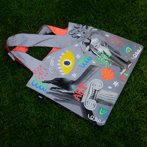 LOQI Bag Large - Classic Art reflecterend gerecycled