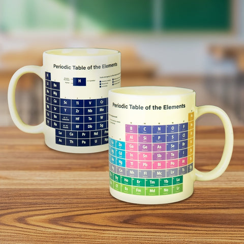 Gift Republic Mok warmtegevoelig - Heat Reveal Mug - Periodic Table
