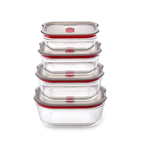 Black+Blum Glass Food Box set Mixed (XS/S/M/L) - Meal prep - set van 4