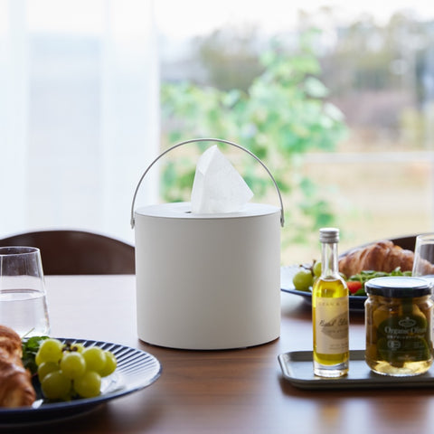 Yamazaki Tower Tissuebox rond met handvat