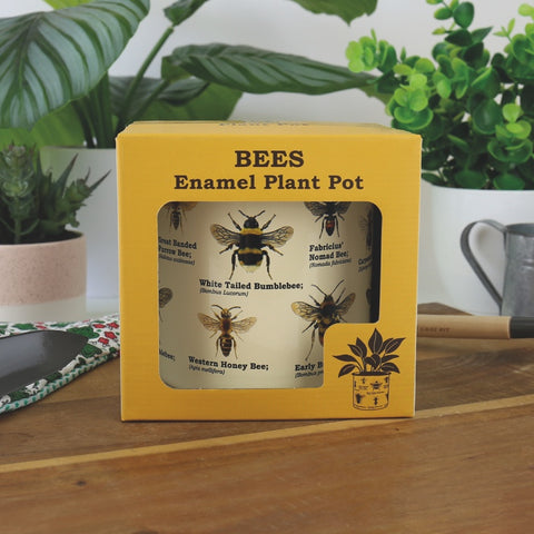 Gift Republic Bloempot Emaille - Bees
