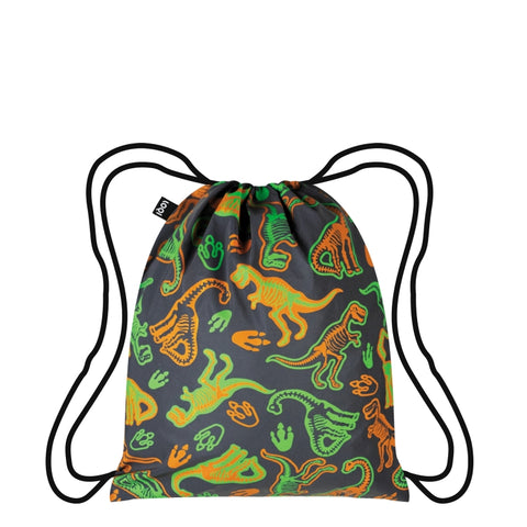 LOQI Backpack Medium - Dinosaur Skeleton reflecterend