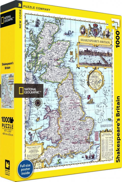 New York Puzzle Company Puzzel Shakespeare's Britain - 1000 stukjes
