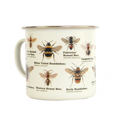 Gift Republic Mok emaille - Enamel Mug - Bee