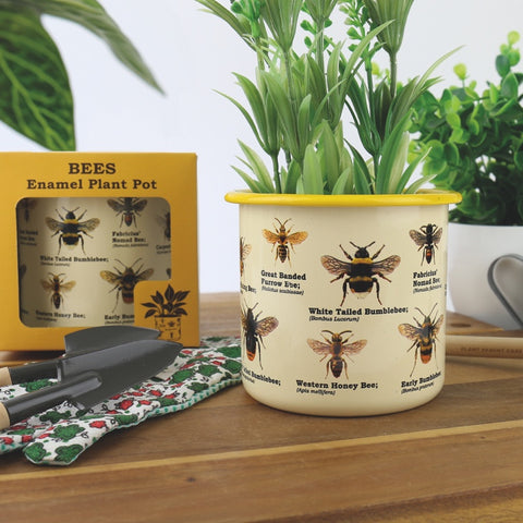 Gift Republic Bloempot Emaille - Bees