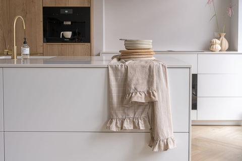 Walra Keukenset Lovely Linen Ruffles 3-delig