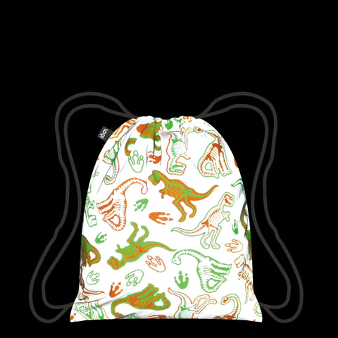 LOQI Backpack Medium - Dinosaur Skeleton reflecterend