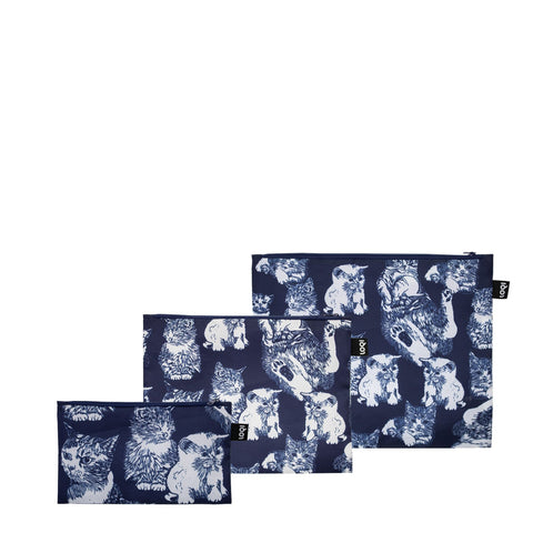 LOQI Zip Pockets - Cats gerecycled