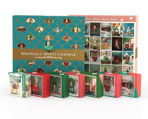 New York Puzzle Company Adventskalender Janet Hill - 24 mini puzzels