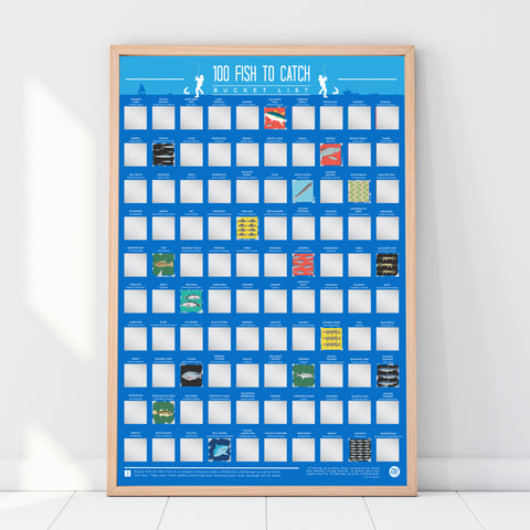 Gift Republic Krasposter - 100 Fishing Poster