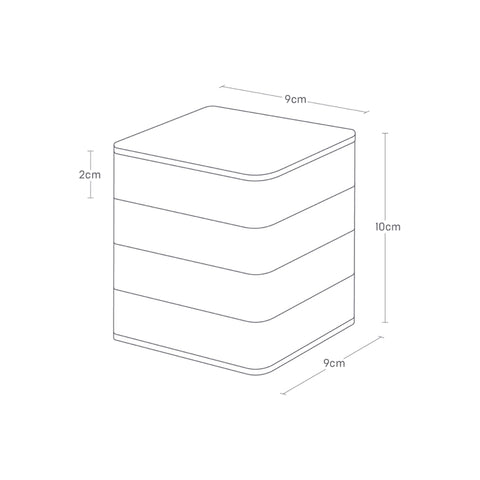 Yamazaki Tower Sieradenorganizer vierkant 4-laags