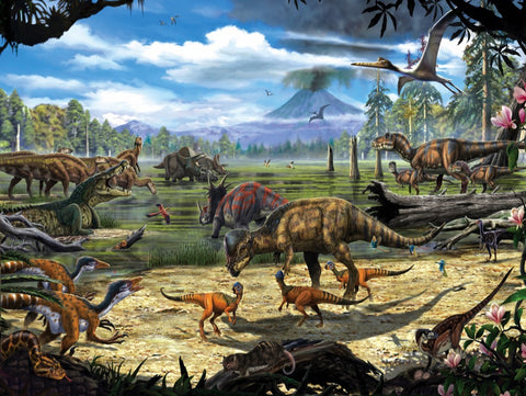 New York Puzzle Company Puzzel Dinosaur Shore - 200 stukjes