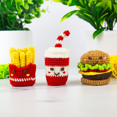 Gift Republic DIY kit - Pocket Crochet Crafts - Fast Food