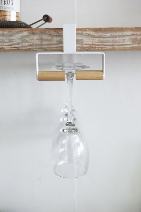 Yamazaki Tosca Wijnglazenrek onder plank - Wit