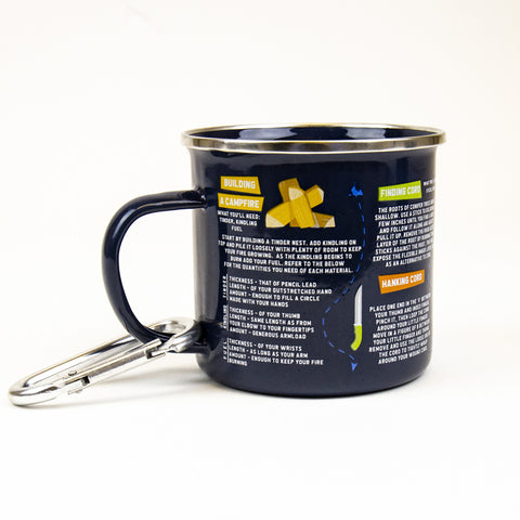 Gift Republic Mok emaille - Enamel Mug - Survival