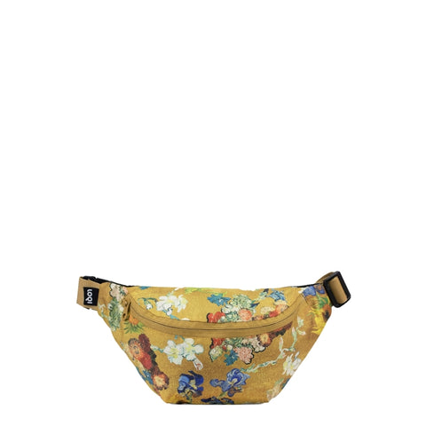 LOQI Bum Bag Large - Gold Flower Pattern gerecycled