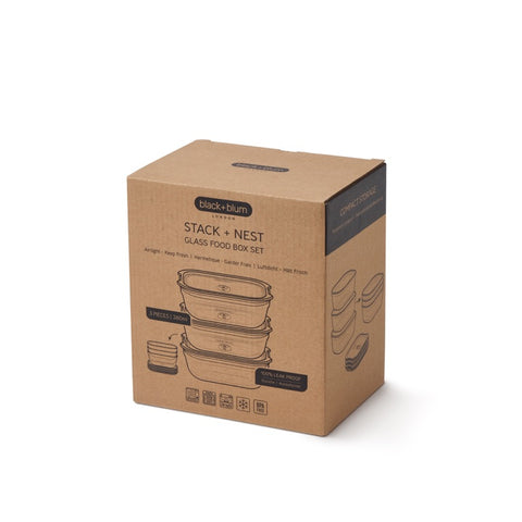 Black+Blum Glass Food Box set XS - Meal prep - set van 3